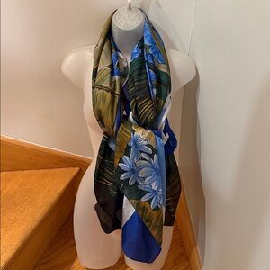 Leonardi Tropical Print Oversized Scarf Shawl Wrap Sarong Made in Italy